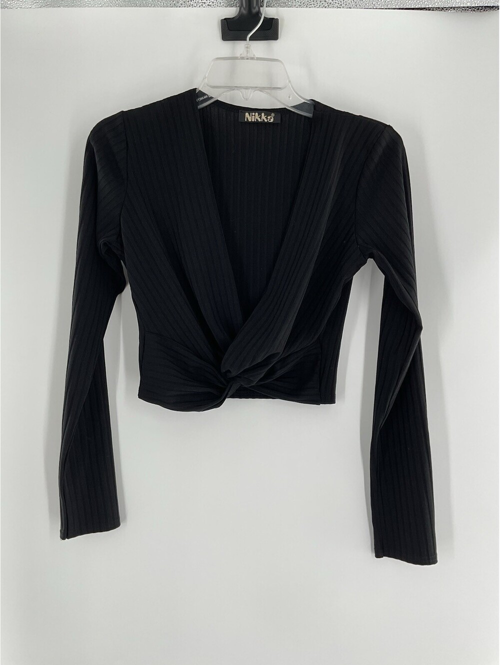 Nikka Women’s Cropped Blouse Bolero Long Sleeve Size M/L 038